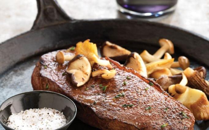 Skillet Steaks with Sautéed Wild Mushrooms